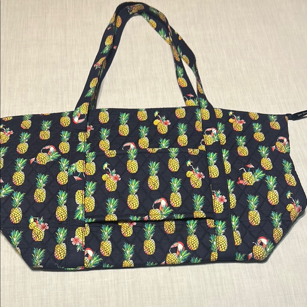Vera Bradley Toucan Pineapple Party Print Tote Bag - Picture 4 of 9